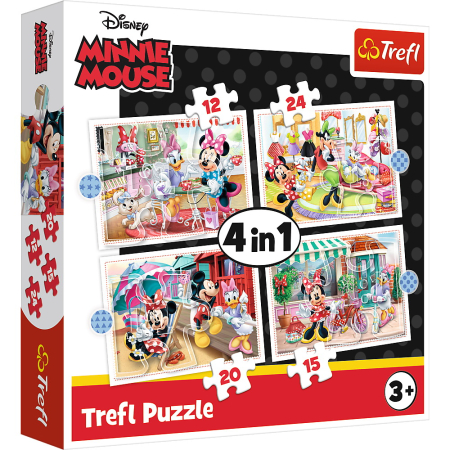 Puzzle si jocuri de construit - PUZZLE TREFL 4IN1 MINNIE MOUSE SI PRIETENII EI