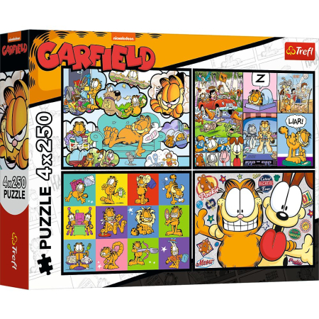 Noutati - PUZZLE TREFL 4X250 LUI GARFIELD NU II PLACE ZIUA DE LUNI