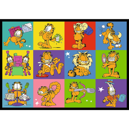 PUZZLE TREFL 4X250 LUI GARFIELD NU II PLACE ZIUA DE LUNI [3]
