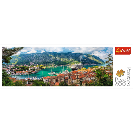 PUZZLE TREFL 500 PANORAMA ORASUL KOTOR MUNTENEGRU [2]