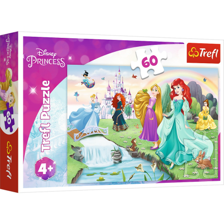 Puzzle si jocuri de construit - PUZZLE TREFL 60 DISNEY PRINCESS - INTALNESTE PRINTESA