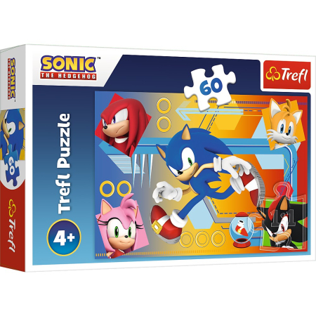 Puzzle si jocuri de construit - PUZZLE TREFL 60 SONIC IN ACTIUNE