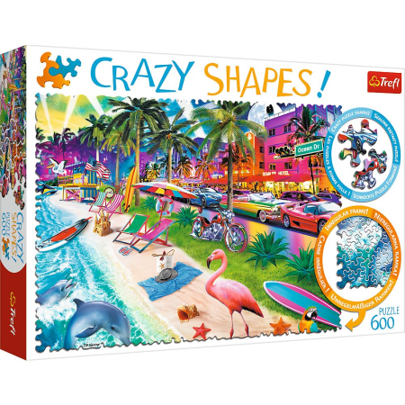 Puzzle si jocuri de construit - PUZZLE TREFL 600 FORME CIUDATE MIAMI BEACH