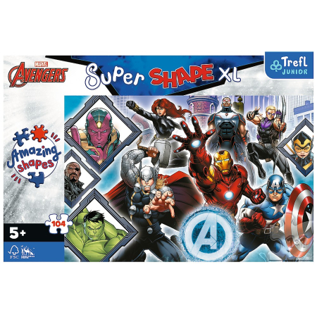PUZZLE TREFL PRIMO SUPER SHAPE XXL 104 AVENGERS [2]