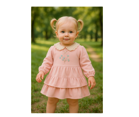 Rochita catifea, Cu guler brodat [1]