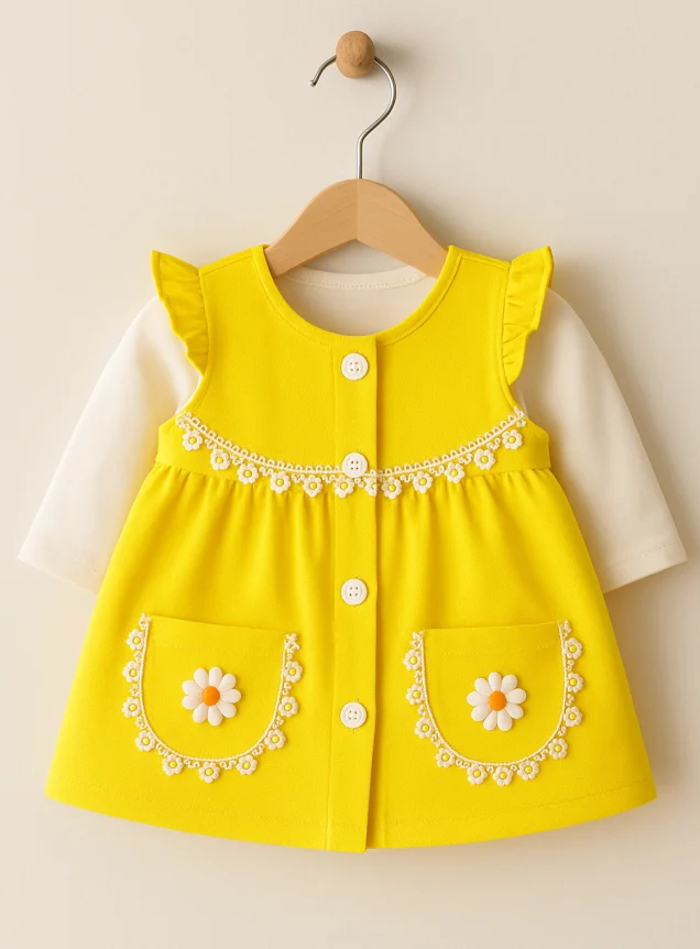 Set nou nascut - Rochita tip sarafan, cu bluzita, Albinuta