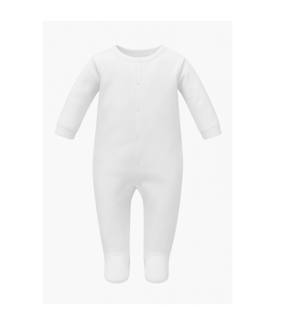 Salopete - Salopeta bebelus, alba, Bumbac pieptanat