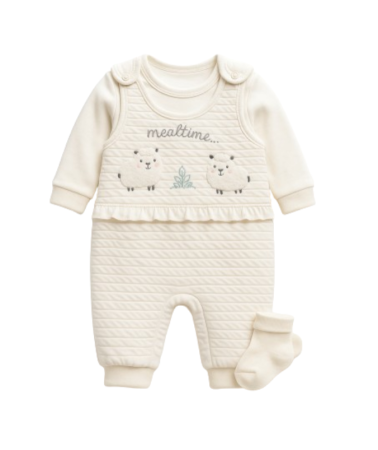 Salopete - Salopeta Brodata cu ciorapei si bluza