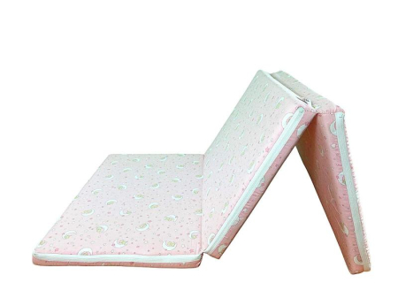 Saltea patut - Saltea Pliabila Spuma Poliuretanica 120x60x4.5 cm - Cat on Moon Roz