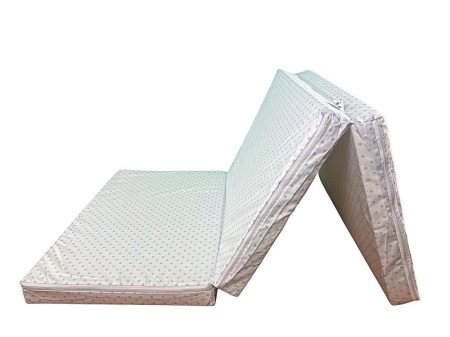 Saltea patut - Saltea Pliabila Spuma Poliuretanica 120x60x5 cm - Light Blue Dots