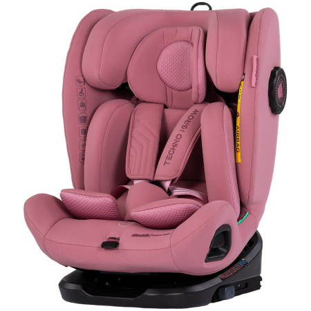 Pentru bebe - Scaun auto Chipolino Techno iGrow I-Size 40-150 cm cu sistem Isofix si sezut rotativ powder pink