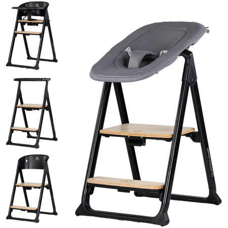 La masa - Scaun de masa Chipolino Quatro 4 in 1 charcoal