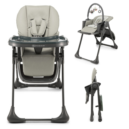 SCAUN DE MASA KINDERKRAFT TUMMIE, PLIABIL, GREY [2]