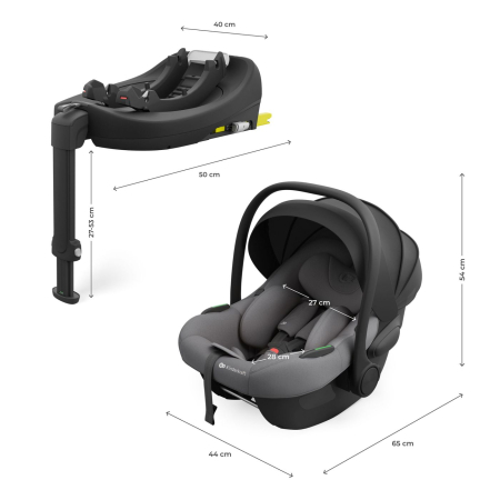 SCOICA AUTO KINDERKRAFT I-LITE CU BAZA ENDURA SAFE FX GREY [6]