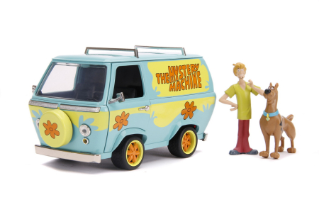 SCOOBY DOO MYSTERY VAN SET FORMAT DIN DUBITA METALICA SCARA 1:24 SI 2 FIGURINE SCOOBY DOO SI SHAGGY [1]