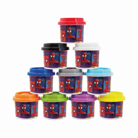 SET 10 BORCANASE DE PLASTILINA SPIDERMAN IN PUNGA DE PLASTIC [1]