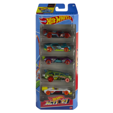 Masinute si trenulete - SET 5 MASINI HOT WHEELS ACTION