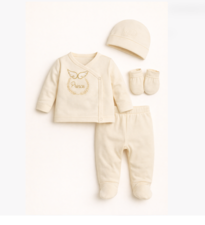 Hainute bumbac organic - Set 5 piese, Bumbac organic 100%, Print