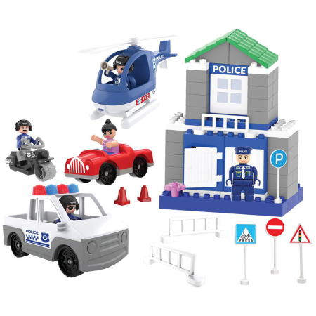 bubu-still.ro - Set constructie Pilsan Double Blocks Traffic Control 57 piese