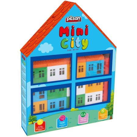 Jucarii - Set constructie Pilsan Mini City 40 piese
