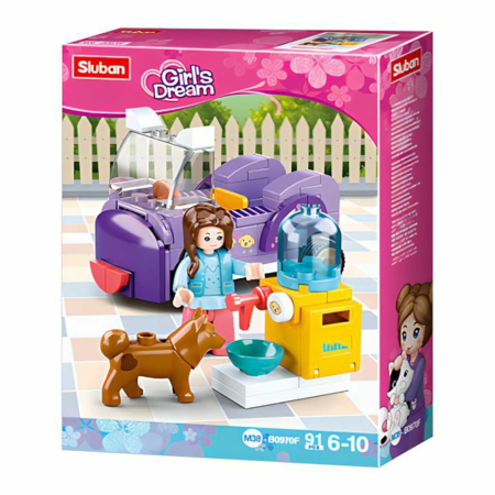 Set de constructie Girl's Dream, 91 piese, Statie hranit animale - Sluban [1]