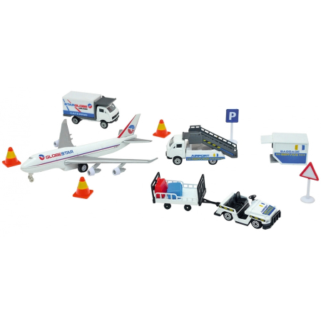 bubu-still.ro - Set de joaca aeroport Dickie Toys Airport Playset cu 13 piese