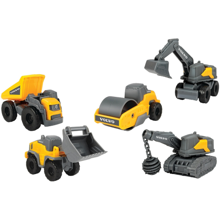 Promotii - Set Dickie Toys Volvo Micro Workers 9 cm cu 5 vehicule