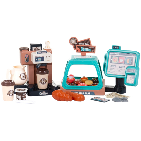 bubu-still.ro - Set jucarie Chipolino Coffee Machine cu lumini, sunete si 41 accesorii