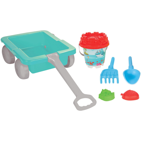 Jucarii - Set jucarii nisip Pilsan Carucior cu accesorii