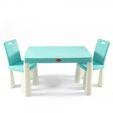 Birou copii - Set masa copii si scaune MyKids 04680/7 Turqoise