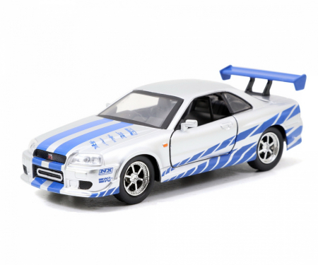 SET MASINUTE METALICE FAST & FURIOUS BRIAN'S NISSAN SKYLINE GT-R(BNR34) SCARA 1 LA 32 [2]