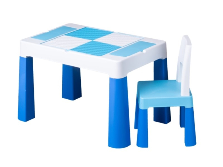 Birou copii - Set masuta cu scaun Tega Lego Multifun Albastru