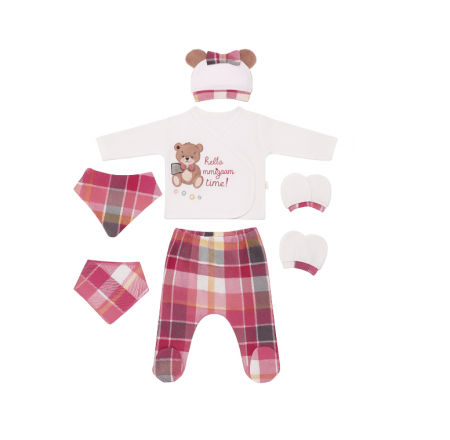 Set nou nascut - Set nou nascut, model ursulet cu mot, 0-3 luni