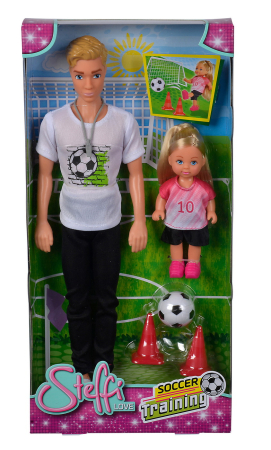 Papusi, plusuri, zane si figurine - SET PAPUSI KEVIN SI EVI SET O ORA DE ANTRENAMENT