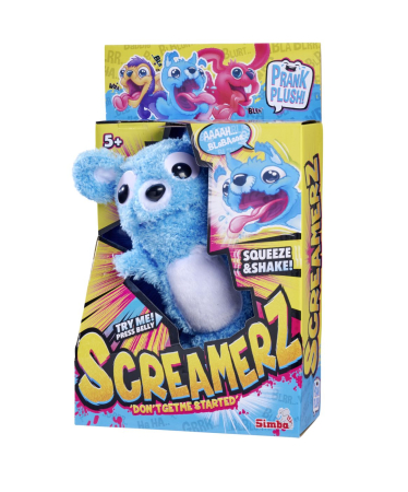 Papusi, plusuri, zane si figurine - SIMBA SCREAMERZ JUCARIE PLUS URSULET ALBASTRU