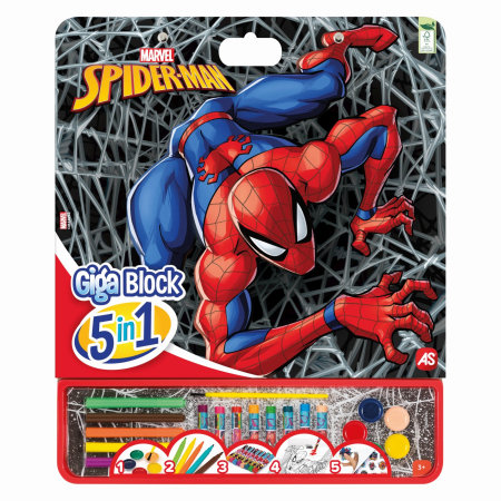 Jucarii role-play copii - SPIDER MAN SET PENTRU DESEN GIGA BLOCK 5 IN 1