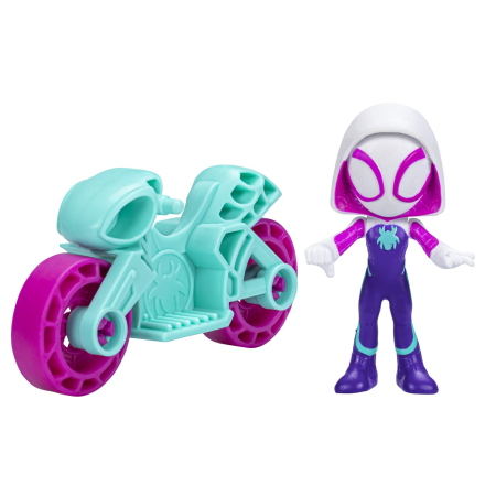 SPIDERMAN SET MOTOCICLETA SI FIGURINA GHOST SPIDER 6CM [1]