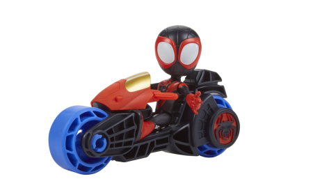 SPIDEY PRIETENII EXTRAORDINARI SET MOTOCICLETA SI FIGURINA MILES MORALES SPIDER MAN 10CM [6]