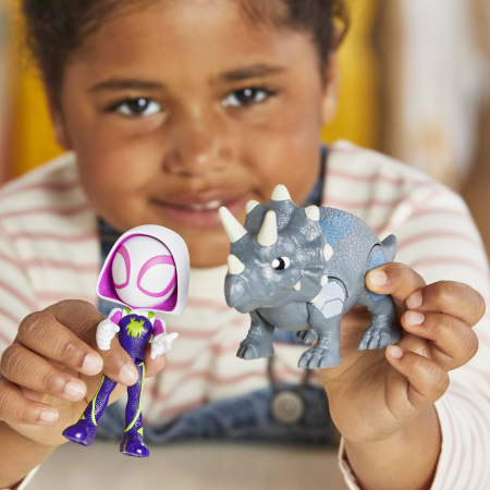 SPIDEY SI PRIETENII MARVEL DINO WEBS GHOST-SPIDER SI RHINO DINO [3]