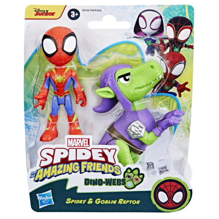 Figurine - SPIDEY SI PRIETENII MARVEL DINO WEBS SPIDEY SI GOBLIN RAPTOR