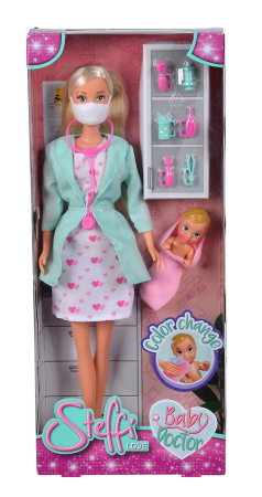Papusi, plusuri, zane si figurine - STEFFI LOVE PAPUSA DOCTOR PEDIATRU
