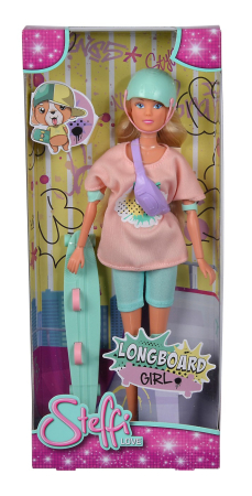 Papusi, plusuri, zane si figurine - STEFFI LOVE PAPUSA STEFFI CU LONGBOARD