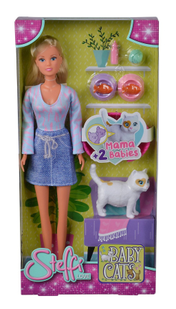Papusi, plusuri, zane si figurine - STEFFI LOVE PAPUSA STEFFI IUBITOARE DE PISICI