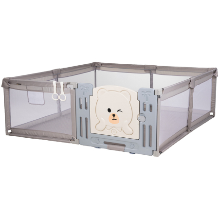 Patut bebe - Tarc de joaca Chipolino Amico 200x180 cm cu usa beige