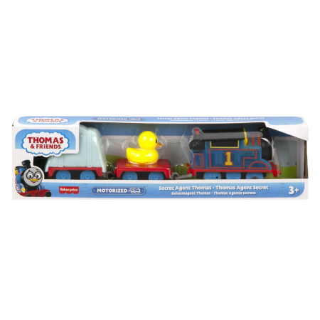 Masinute si trenulete - THOMAS LOCOMOTIVA MOTORIZATA THOMAS AGENT SECRET CU 2 VAGOANE