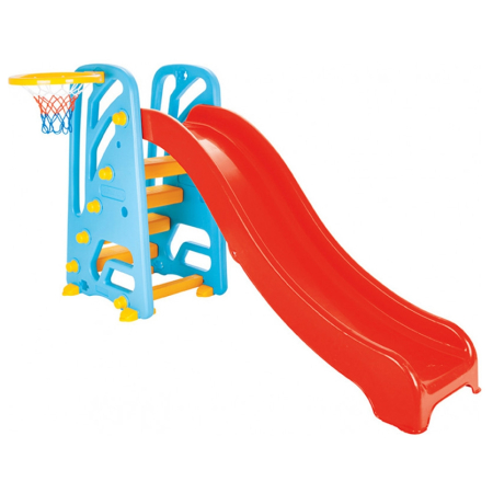 Jucarii - Tobogan Pilsan Wavy Slide cu cos baschet