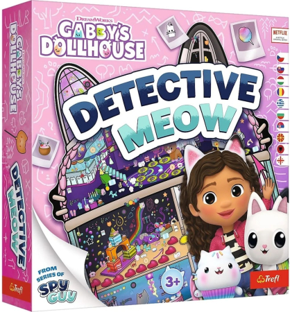 Jocuri educative si de societate - TREFL GABBYS DOLLHOUSE JOC DE SOCIETATE DETECTIVUL MEOW