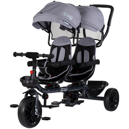 La plimbare - Tricicleta gemeni Chipolino Hip Hop platinum