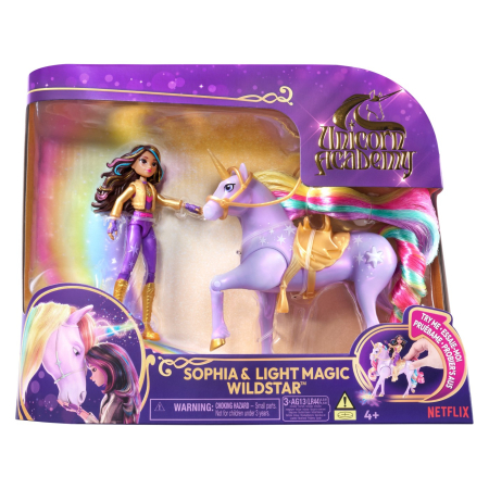 Papusi, plusuri, zane si figurine - UNICORN ACADEMY SET PAPUSA SOPHIA SI UNICORNUL LIGHTSTAR