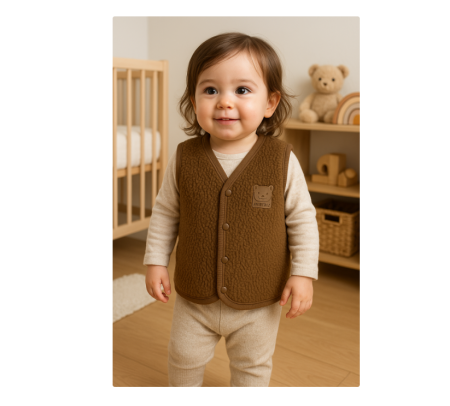 Vestă groasa, cu broderie ursulet [2]